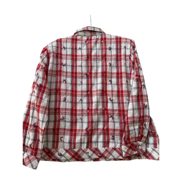 Drapers & Damons Lightweight Fireworks Lined Jacket 4th July gingham 2X Women's - Picture 11 of 11